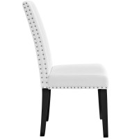 Parcel Dining Vinyl Side Chair - White
