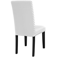 Parcel Dining Vinyl Side Chair - White
