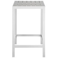 Maine Outdoor Patio Bar Table - White Light Gray