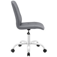 Prim Armless Mid Back Office Chair - Gray