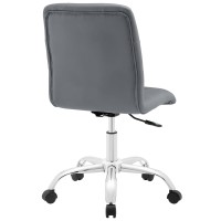 Prim Armless Mid Back Office Chair - Gray