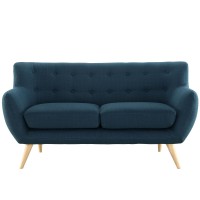 Remark Upholstered Fabric Loveseat - Azure