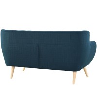 Remark Upholstered Fabric Loveseat - Azure