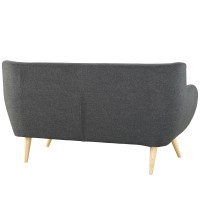 Remark Upholstered Fabric Loveseat - Gray