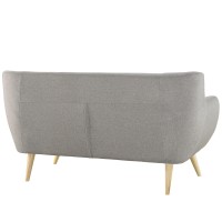 Remark Upholstered Fabric Loveseat - Light Gray