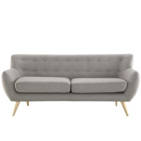 Remark Upholstered Fabric Sofa - Light Gray