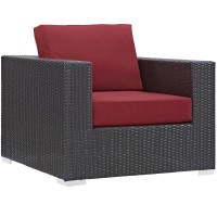 Convene Outdoor Patio Armchair - Red