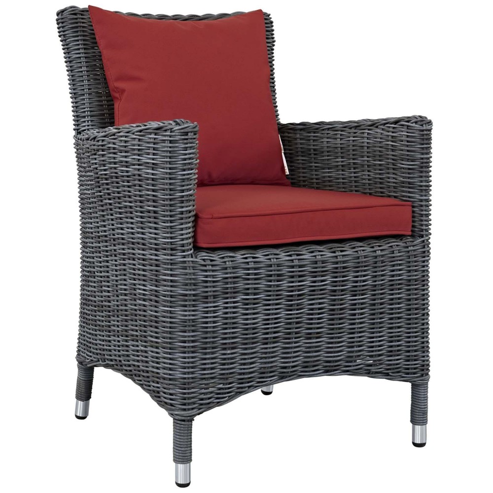 Summon Dining Outdoor Patio Sunbrella Armchair - Canvas Red