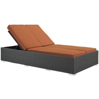 Sojourn Outdoor Patio Sunbrella Double Chaise - Chocolate Tuscan