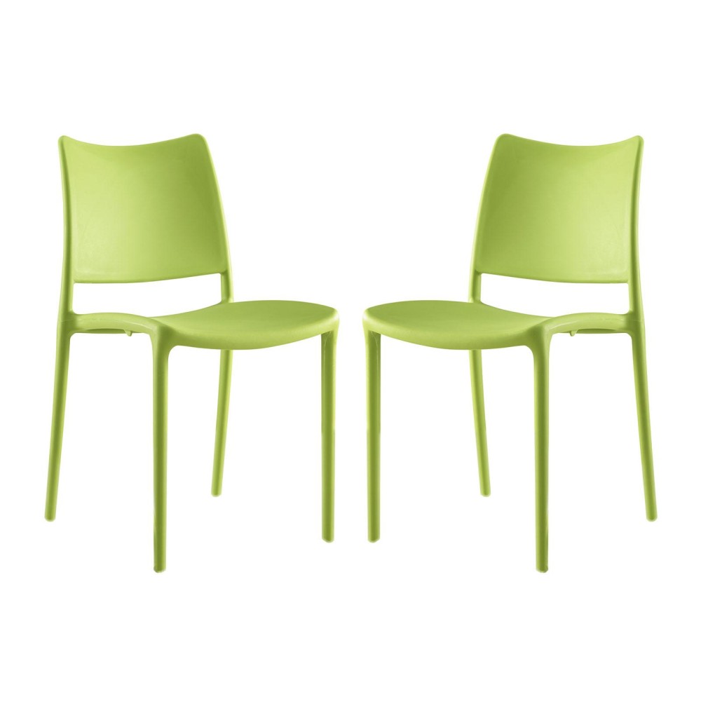 Hipster Dining Side Chair Set Of 2 - Green