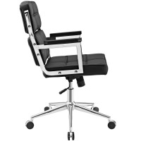 Portray Highback Upholstered Vinyl Office Chair - Black