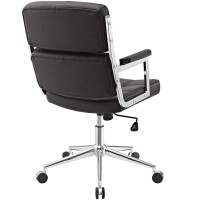 Portray Highback Upholstered Vinyl Office Chair - Brown