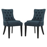 Regent Dining Side Chair Fabric Set Of 2 - Azure