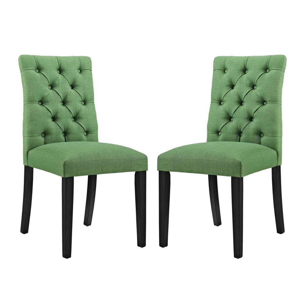 Duchess Dining Chair Fabric Set Of 2 - Green