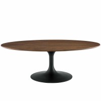 Lippa 48 Oval-Shaped Walnut Coffee Table