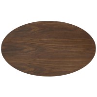 Lippa 48 Oval-Shaped Walnut Coffee Table