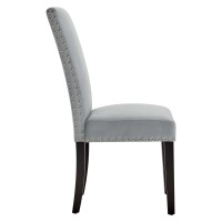 Parcel Performance Velvet Dining Side Chairs - Set Of 2 Light Gray