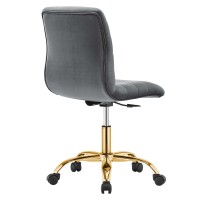 Ripple Armless Performance Velvet Office Chair