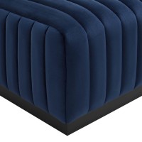 Conjure Channel Tufted Performance Velvet Ottoman