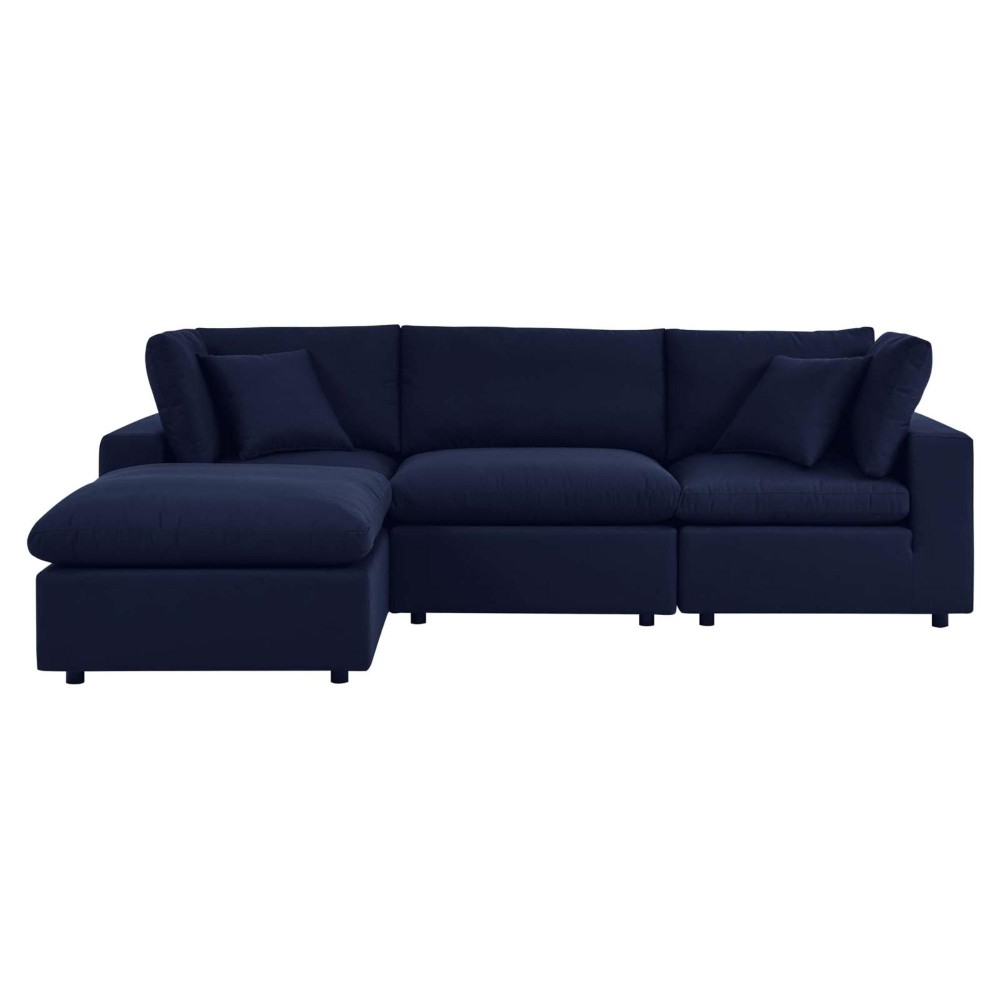 Commix 4-Piece Sunbrella Outdoor Patio Sectional Sofa