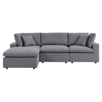 Commix 4-Piece Sunbrella Outdoor Patio Sectional Sofa