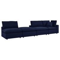 Commix 4-Piece Sunbrella Outdoor Patio Sectional Sofa