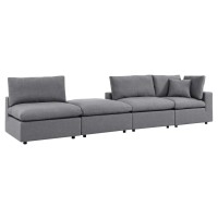 Commix 4-Piece Sunbrella Outdoor Patio Sectional Sofa