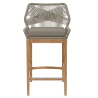 Wellspring Outdoor Patio Teak Wood Bar Stool