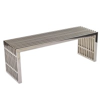 Gridiron Medium Stainless Steel Bench - Silver
