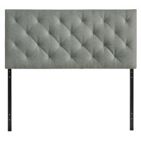 Theodore Queen Upholstered Fabric Headboard - Gray