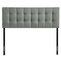 Lily Queen Upholstered Fabric Headboard - Gray