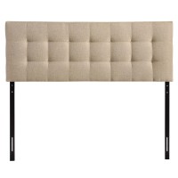Lily King Upholstered Fabric Headboard - Beige