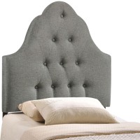 Sovereign Twin Upholstered Fabric Headboard - Gray