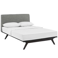 Tracy Queen Bed - Cappuccino Gray