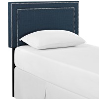Jessamine Twin Upholstered Fabric Headboard - Azure