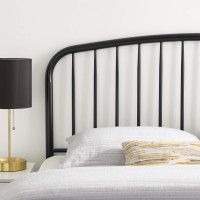 Nova Queen Metal Headboard - Black