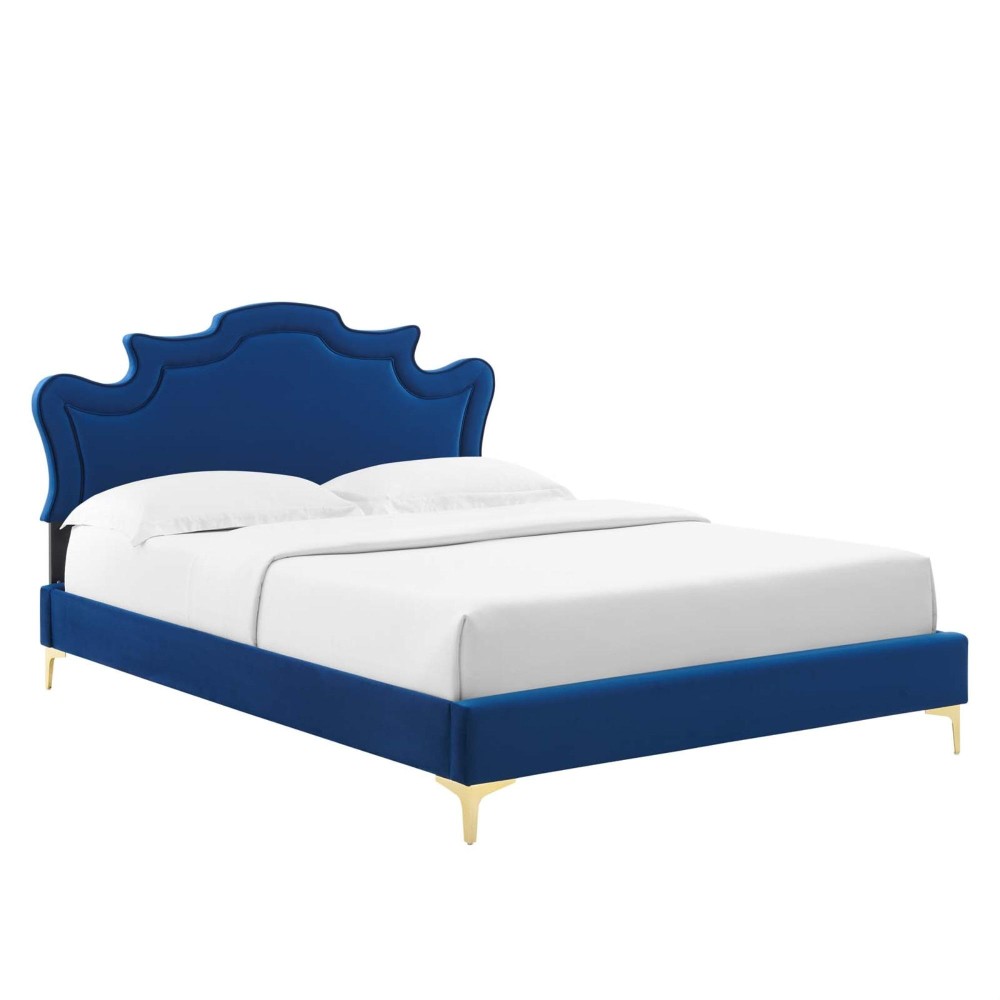 Neena Performance Velvet King Bed