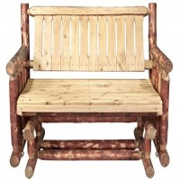 Glacier Country Collection Glider, Exterior Stain Finish