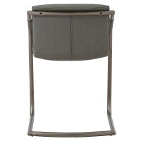 Indy Pu Side Chair, Antique Graphite Gray - Antique Graphite Gray