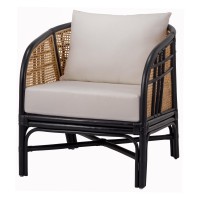 Ferrara Rattan Accent Chair - Black/Natural