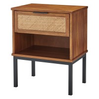 Caine Rattan Night Stand - Brown