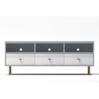 Saige Tv Console - Weathered White/Gray