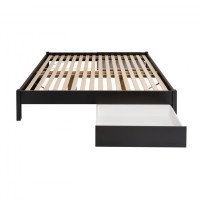 King Select 4-Post Platform Bed With 2 Drawers, Black