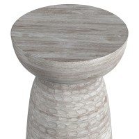Boyd Solid Mango Wood 13 In Wide Round Wooden Accent Table