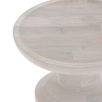 Haynes Solid Mango Wood Wooden Accent Table In White Wash