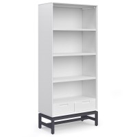 Banting Solid Hardwood & Metal 66 In X 30 Inrectangle Bookcase