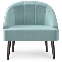 Harrah 33 In Wide Velvet Fabric Accent Chair
