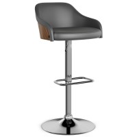 Hutton Adjustable Bar Stool Faux Leather