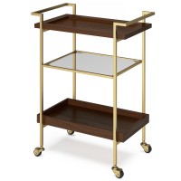 Jace 26 Inch Bar Cart Industrial Contemporary In Beige