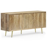 Jager Solid Mango Wood Sideboard Buffet In Natural